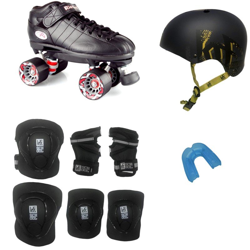 SET RIEDELL R3 PER ROLLER DERBY - Roller Derby Fresh Skater Package