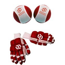 PACK GLOVES AND KNEE PAD HOCKEYPLAYER FABRIC