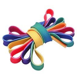 STD MIX COLOURED LACES 8MM X 3M