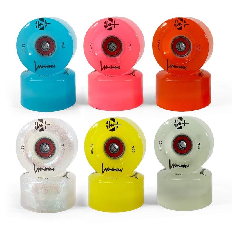 LUMINOUS WHEELS 62X35MM 85A (4PACK)