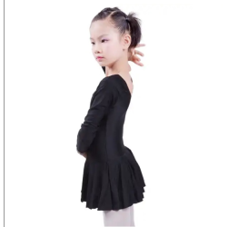 HEGHERFEL - LONG SLEEVED LYCRA SKATING DRESS WITH SKIRT BASIC MODEL