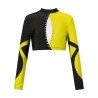 HEGHERFEL - TOP IN LYCRA CON MANICHE LUNGHE E COLLO ALTO PER PATTINAGGIO