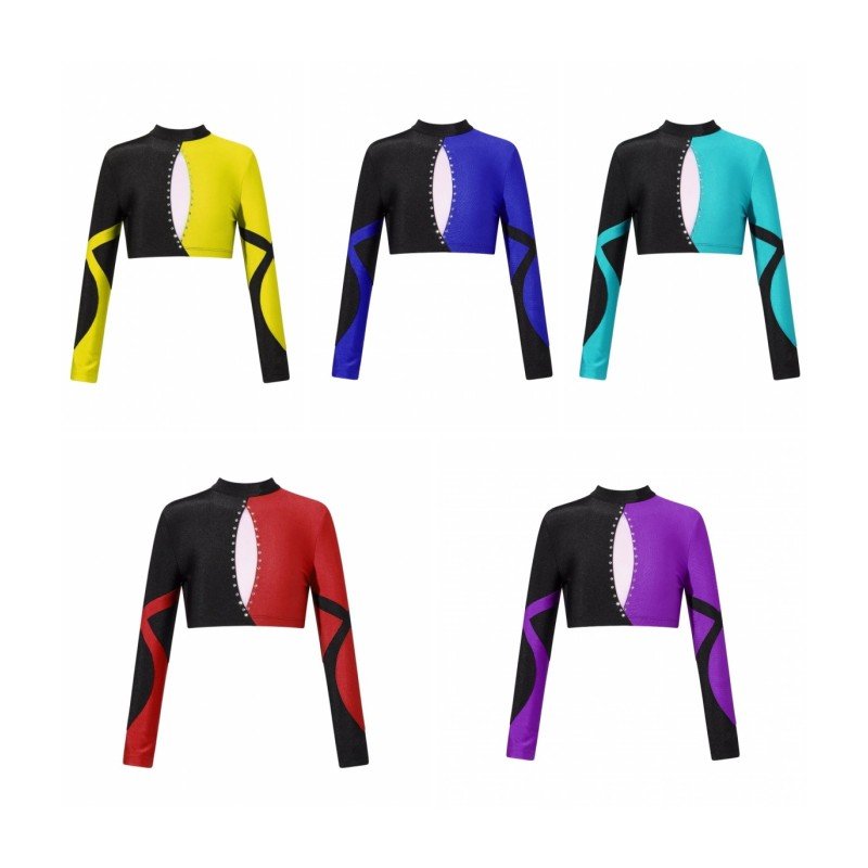 HEGHERFEL - LYCRA TOP WITH LONG SLEEVES AND HIGH NECK FOR SKATING