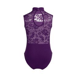 HEGHERFEL - SLEEVELESS LYCRA LEOTARD WITH TULLE