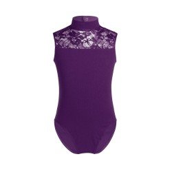 HEGHERFEL - SLEEVELESS LYCRA LEOTARD WITH TULLE