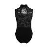 HEGHERFEL - SLEEVELESS LYCRA LEOTARD WITH TULLE