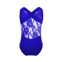 HEGHERFEL - SLEEVELESS LYCRA LEOTARD WITH TULLE