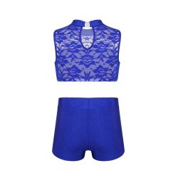 HEGHERFEL - SLEEVELESS TOP WITH TULLE AND LYCRA SHORTS