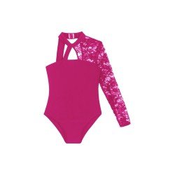 HEGHERFEL - MAILLOT DE LYCRA CON UNA MANGA LARGA DE TUL