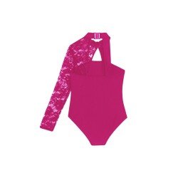 HEGHERFEL – LEOTARD AUS LYCRA MIT LANGEN TÜLLÄRMELN