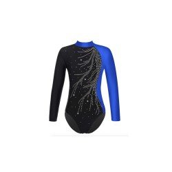 HEGHERFEL - MAGLIA MANICA LUNGA BICOLORE+STRASS