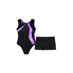 HEGHERFEL - BODY/MAILLOT SIN MANGAS Y SHORTS DE PATCHWORK