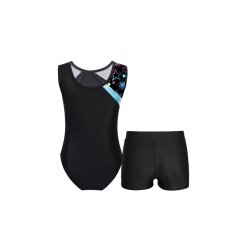 HEGHERFEL - BODY/MAILLOT SIN MANGAS Y SHORTS DE PATCHWORK