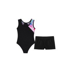 HEGHERFEL - BODY/MAILLOT SIN MANGAS Y SHORTS DE PATCHWORK